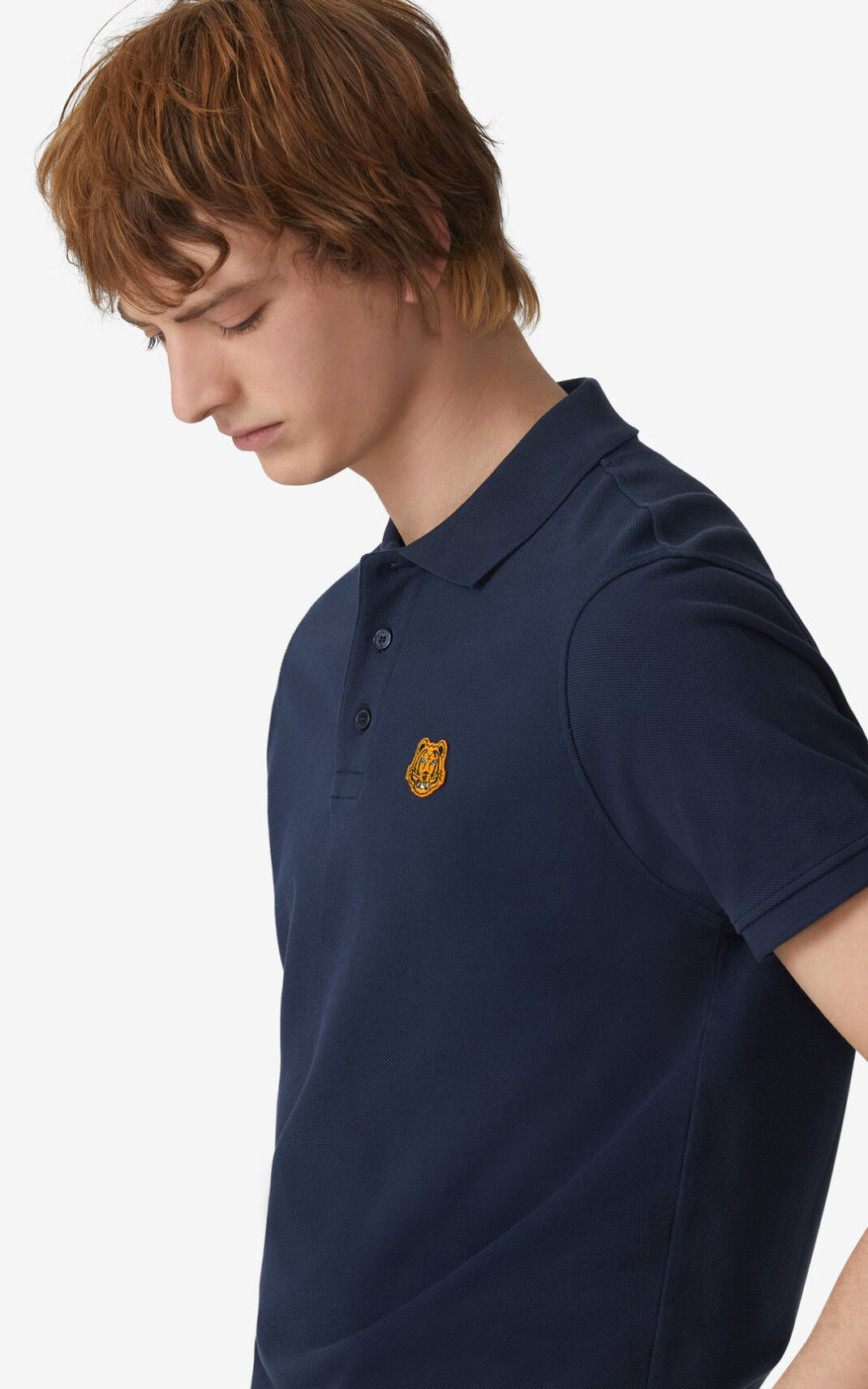 Kenzo Tiger Crest Polo Shirt Herre - Mørkeblå Blå DK-066348